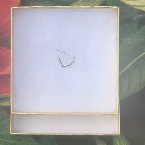 Solid sterling silver floating heart pendant New